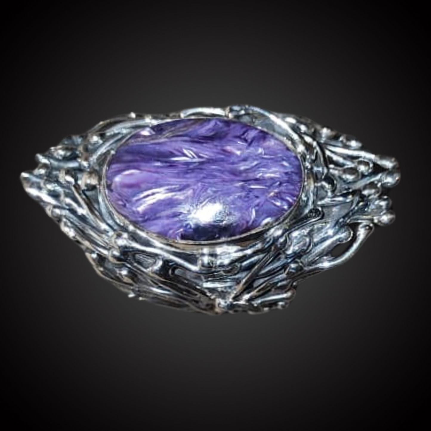 Vine Ring with Charoite (top)