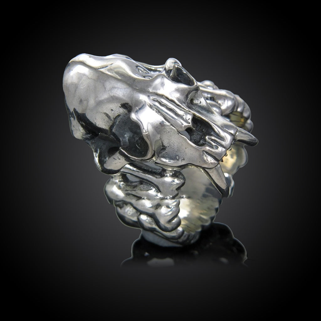 Saber Tooth tiger  skull  Ring