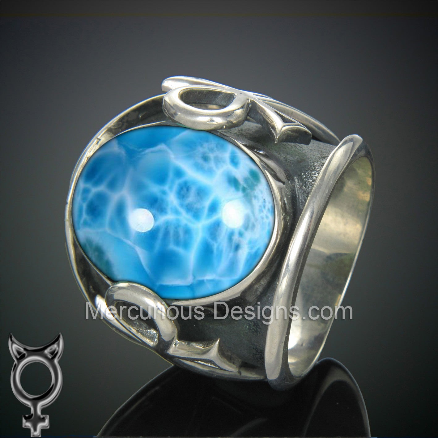Ankh Ring with Gold overlay