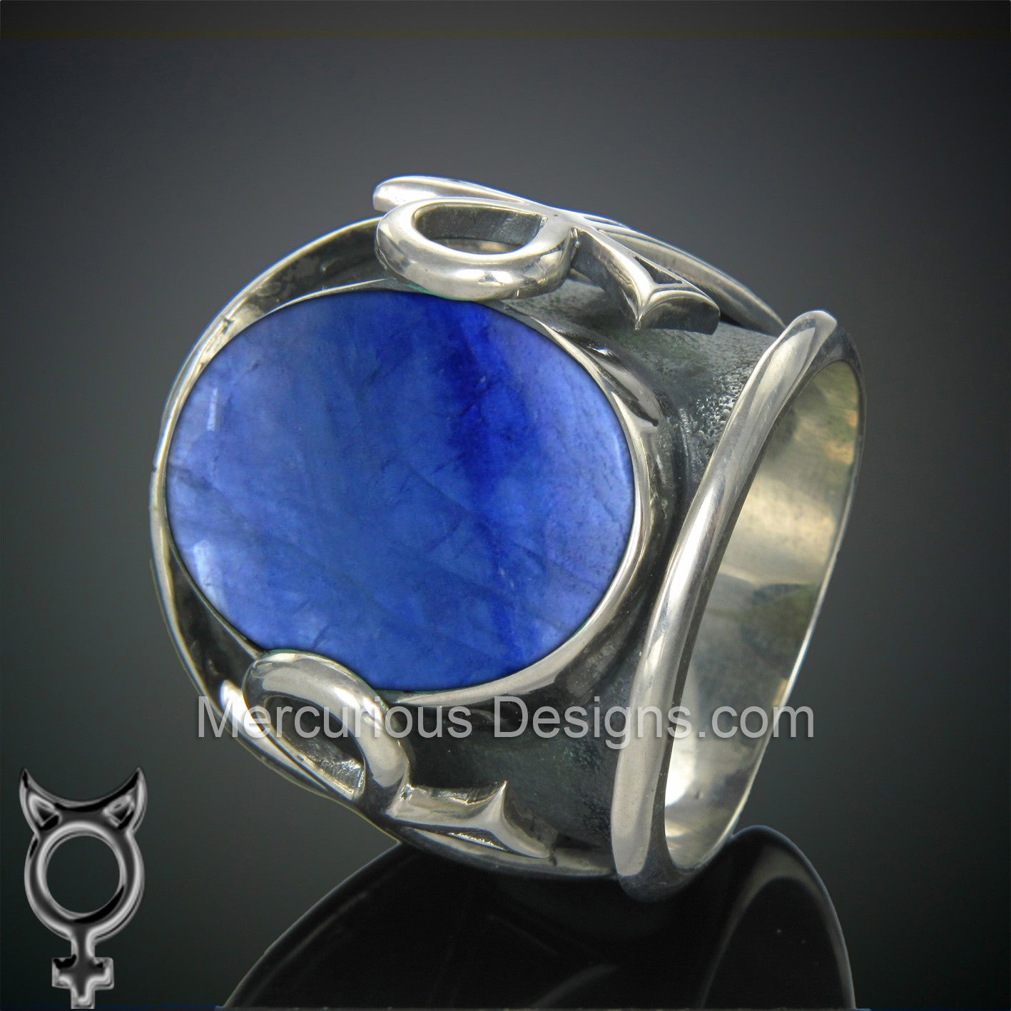 Ankh Ring with Gold overlay