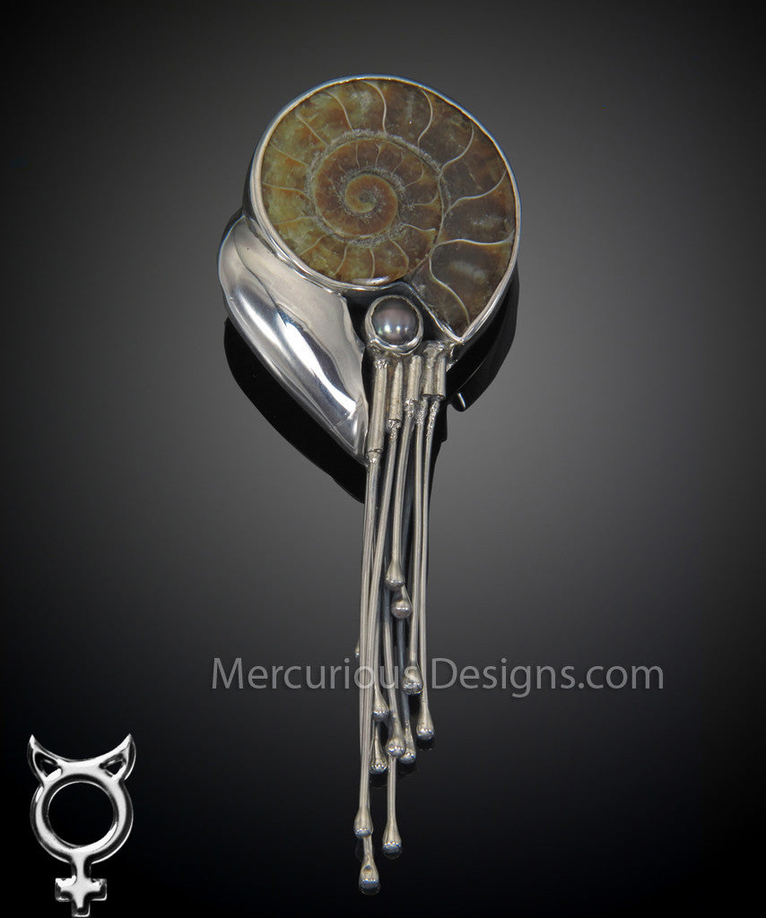 Ammonite Wired Pendant