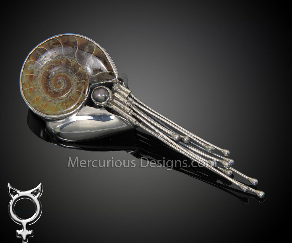 Ammonite Wired Pendant