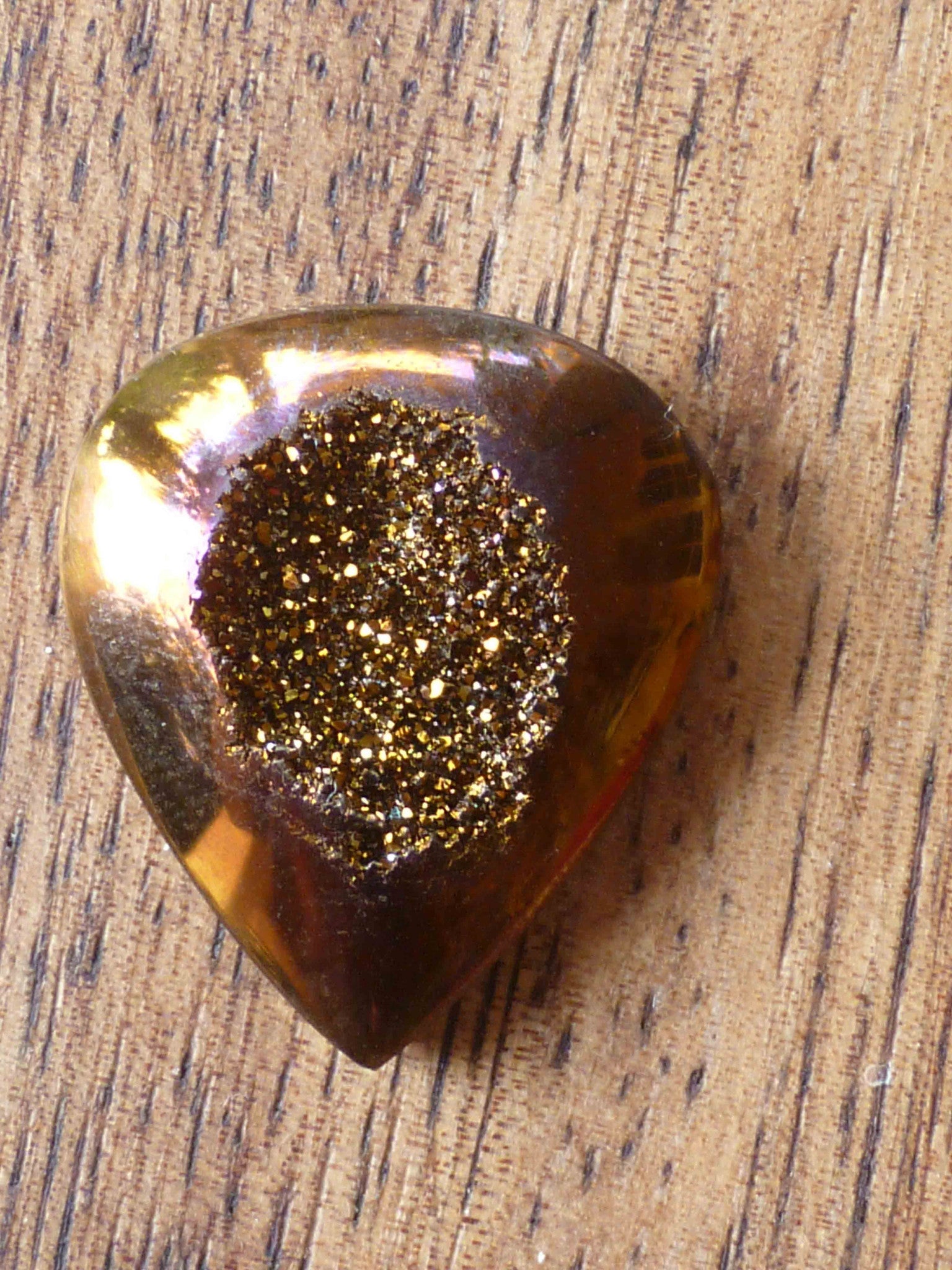 Metal coated agate drusy cabuchons