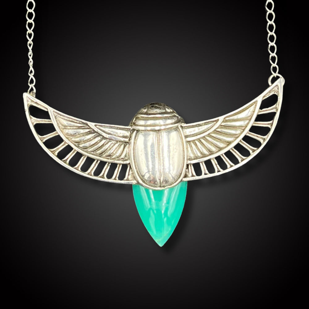 
                      
                        SCARAB BEETLE GEMSTONE PENDANT
                      
                    