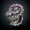 Tentacle Stoned Ring with Black Pearl