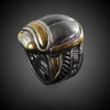 Gunmetal & gold plate - Scarab Beetle Ring