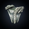 Moldavite dragon ring