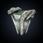 Larimar-dragon ring