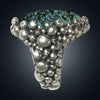 Moldavite Bubbles Ring