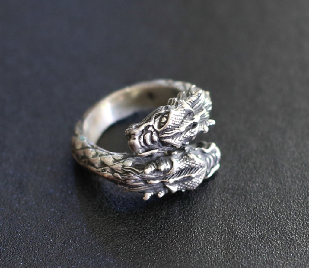Norse Dragon Ring, Sterling Celtic Dragon Wedding Band, Womens Dragon Ring,  Entwined Dragons Ring, Silver Viking Dragon Ring, 1803 - Etsy