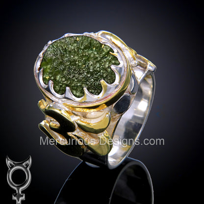 Om Ring with Gold overlay