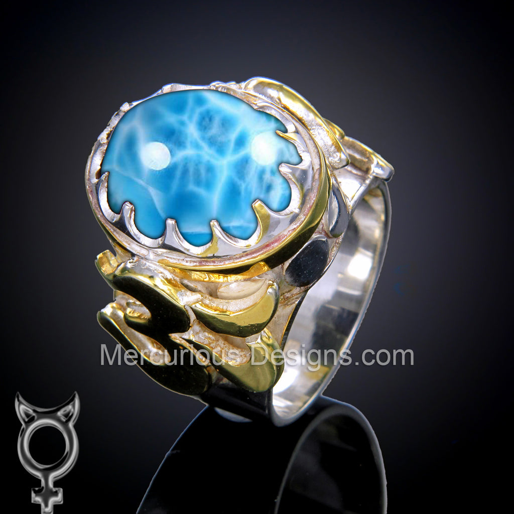 Om Ring with Gold overlay
