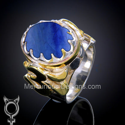 Om Ring with Gold overlay