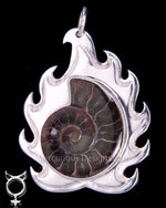 Ammonite Flame Pendant