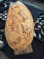 Skeleton Hand Carved Melon Shell