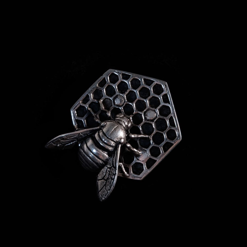 beehive pendant insect & silver jewelry