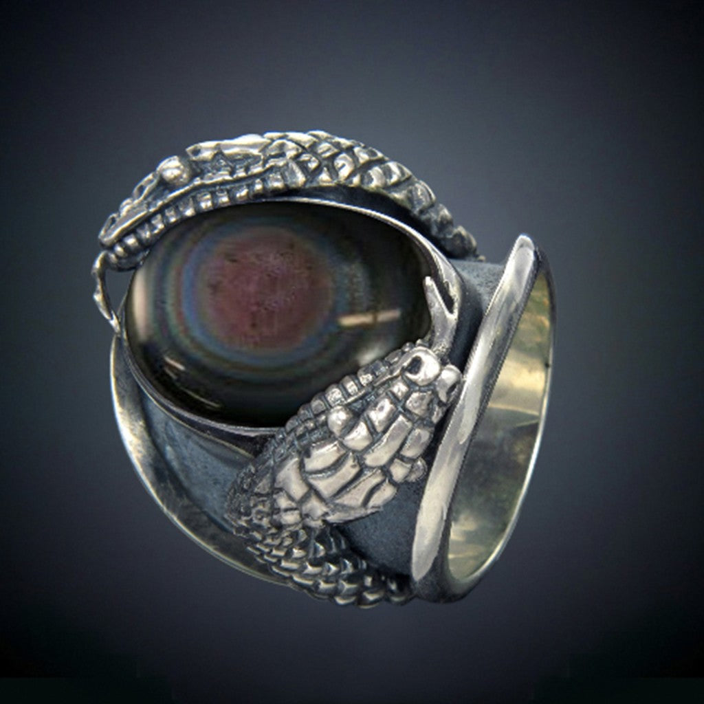 Snake Ring with Gemstone Options | Mercurious Designs
