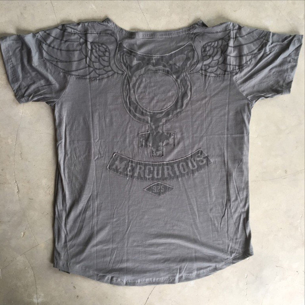 Light Gray T-Shirt with Mercurious Symbol