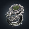 Tentacle Stoned Ring with Moldavite