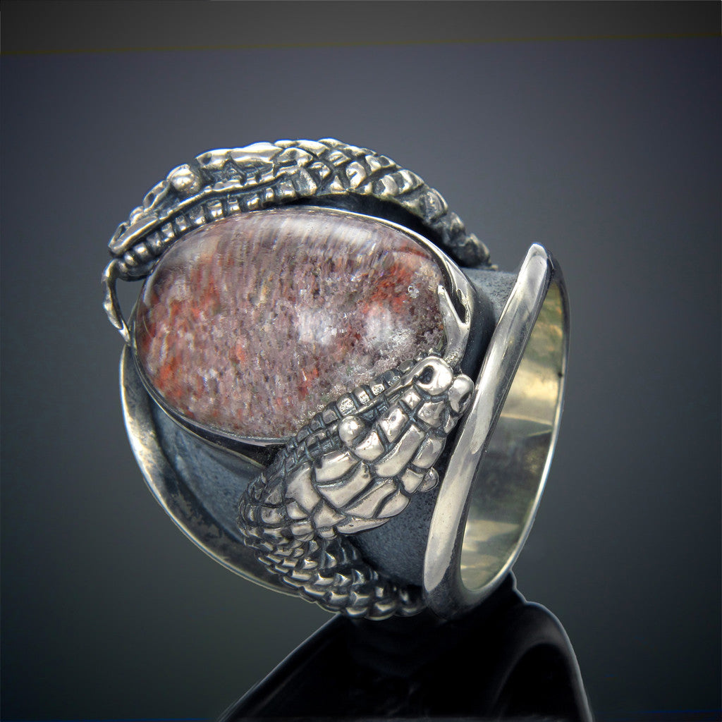 Snake Ring with Gold overlay