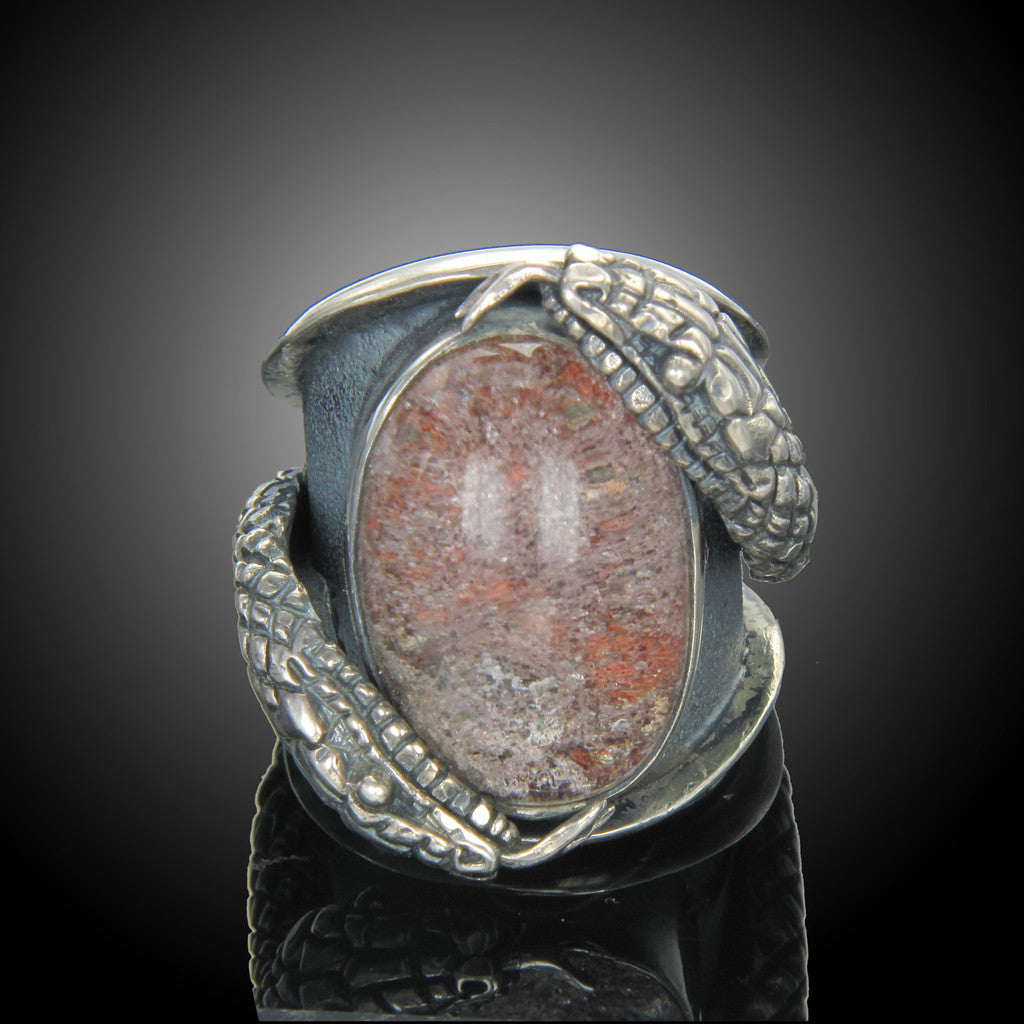 Snake Ring with Gold overlay