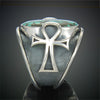 Ankh Ring with Gold overlay