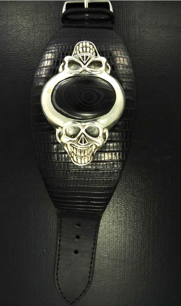 Skull Leather Bracelet