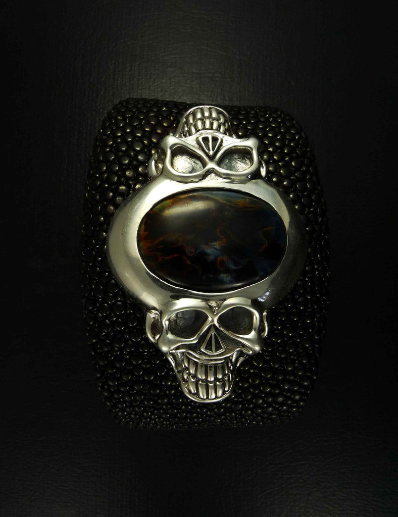 Skull Leather Bracelet
