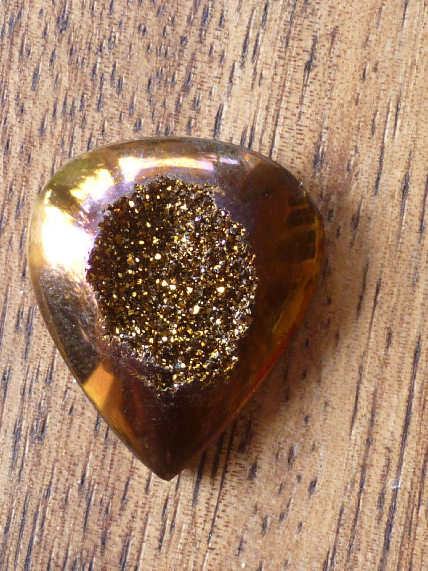 Metal coated agate drusy cabuchons